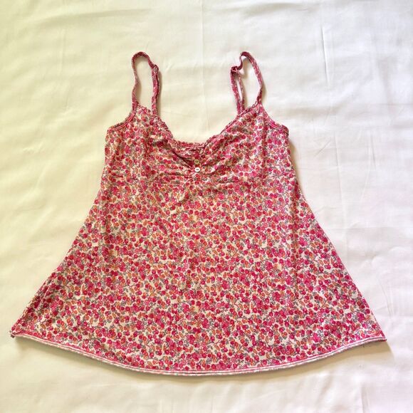 Vintage Victoria's Secret Angels Pink Sleep Lingerie Set Floral Print Size S & M - Picture 2 of 9